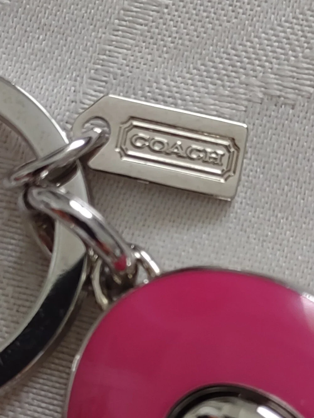 Coach Turn Lock Charm Two Key Chains